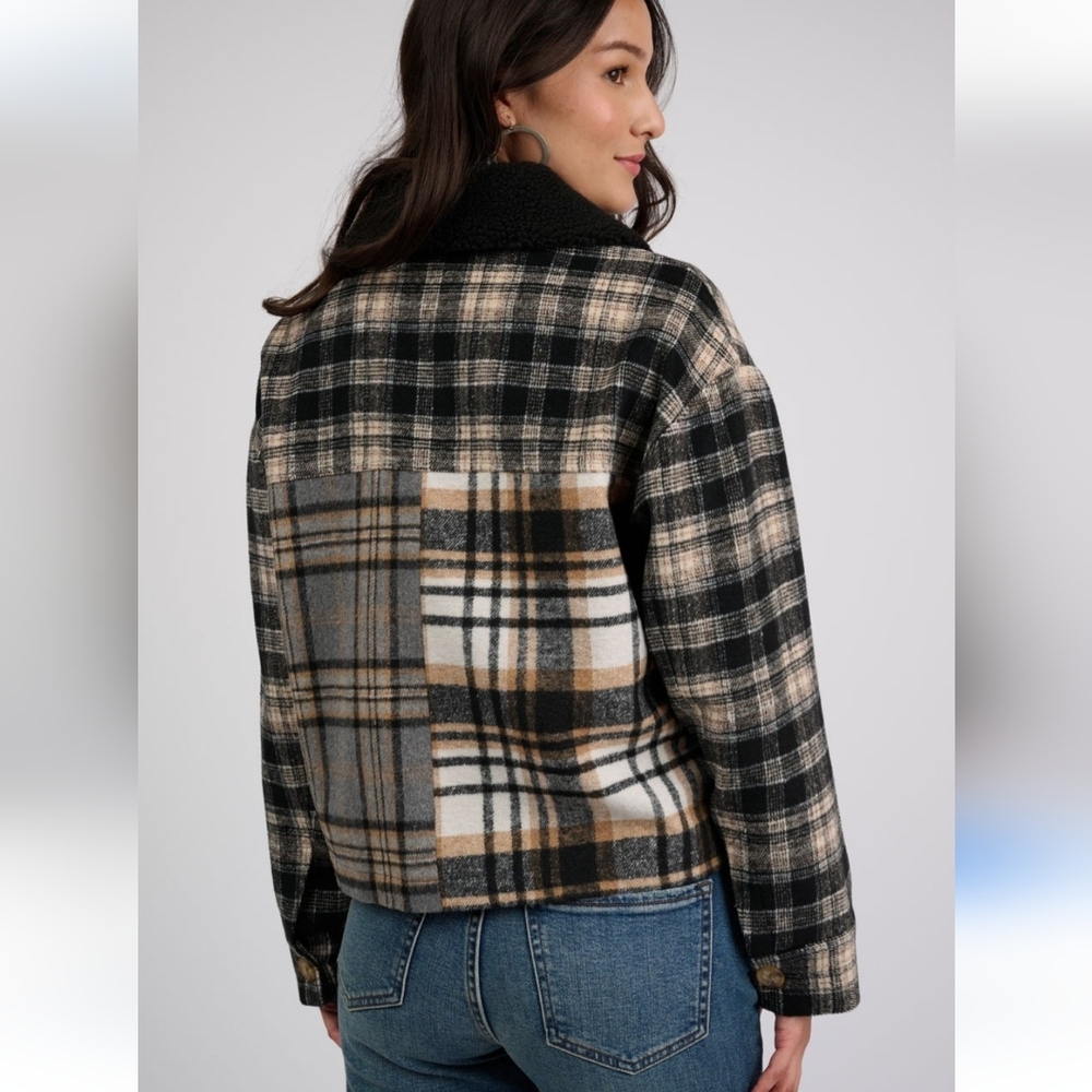 Ivy Jane Patched Plaid Jacket Sz S ($189) - Picture 2 of 9